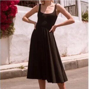Reformation Black Rou Knit Dress